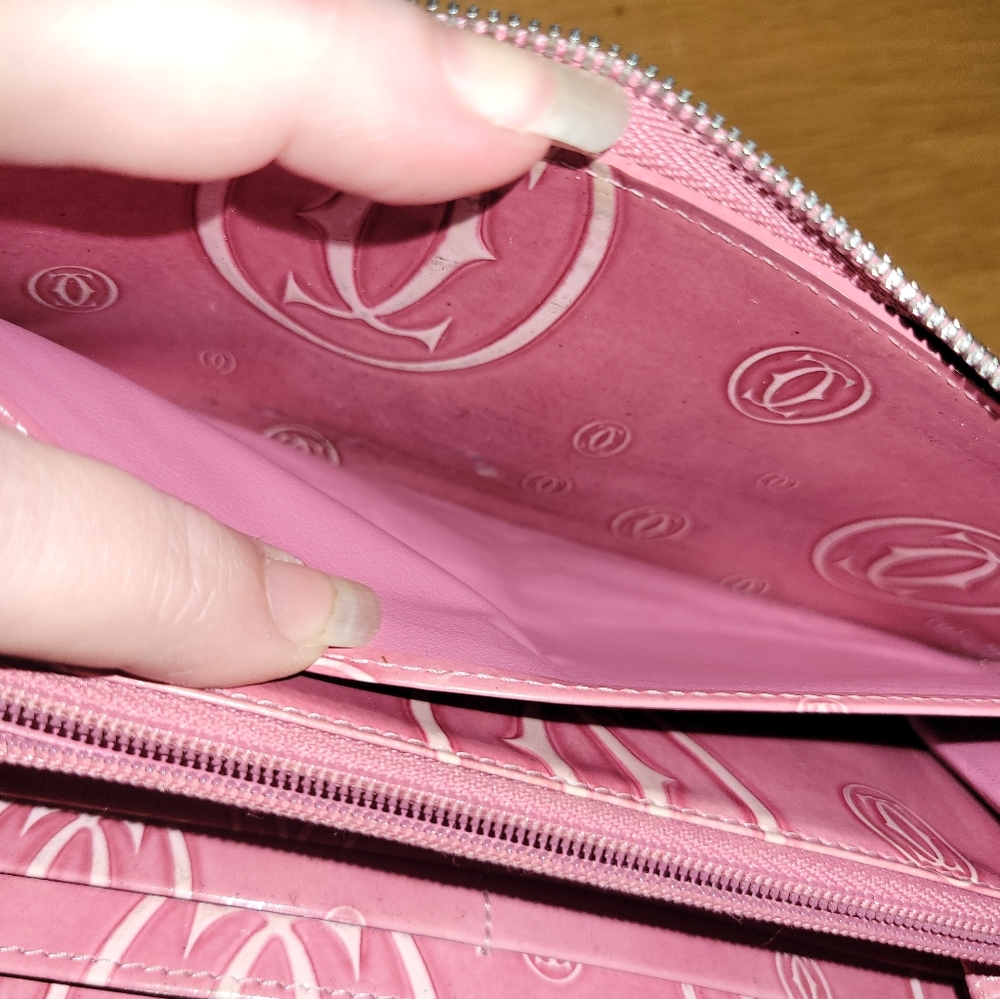 Cartier Pink zippy wallet, COA, box - Picture 9 of 16